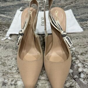 Dior J'Adior Slingback Pumps - Nude Technical Fabric